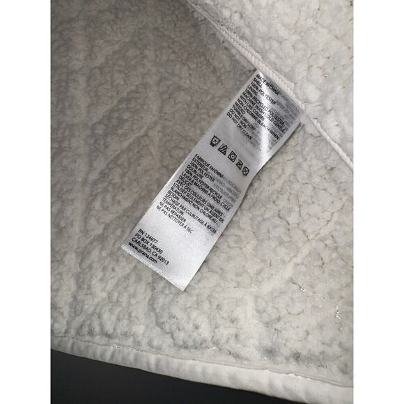 PRANA Womens Sherpa Fleece Lined Diva Puffer Jacket Asymmetric Zip Ivory LARGE - Picture 5 of 7